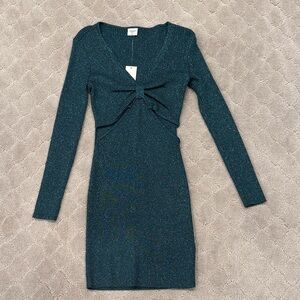 Abercrombie Teal Long Sleeve Knit Dress